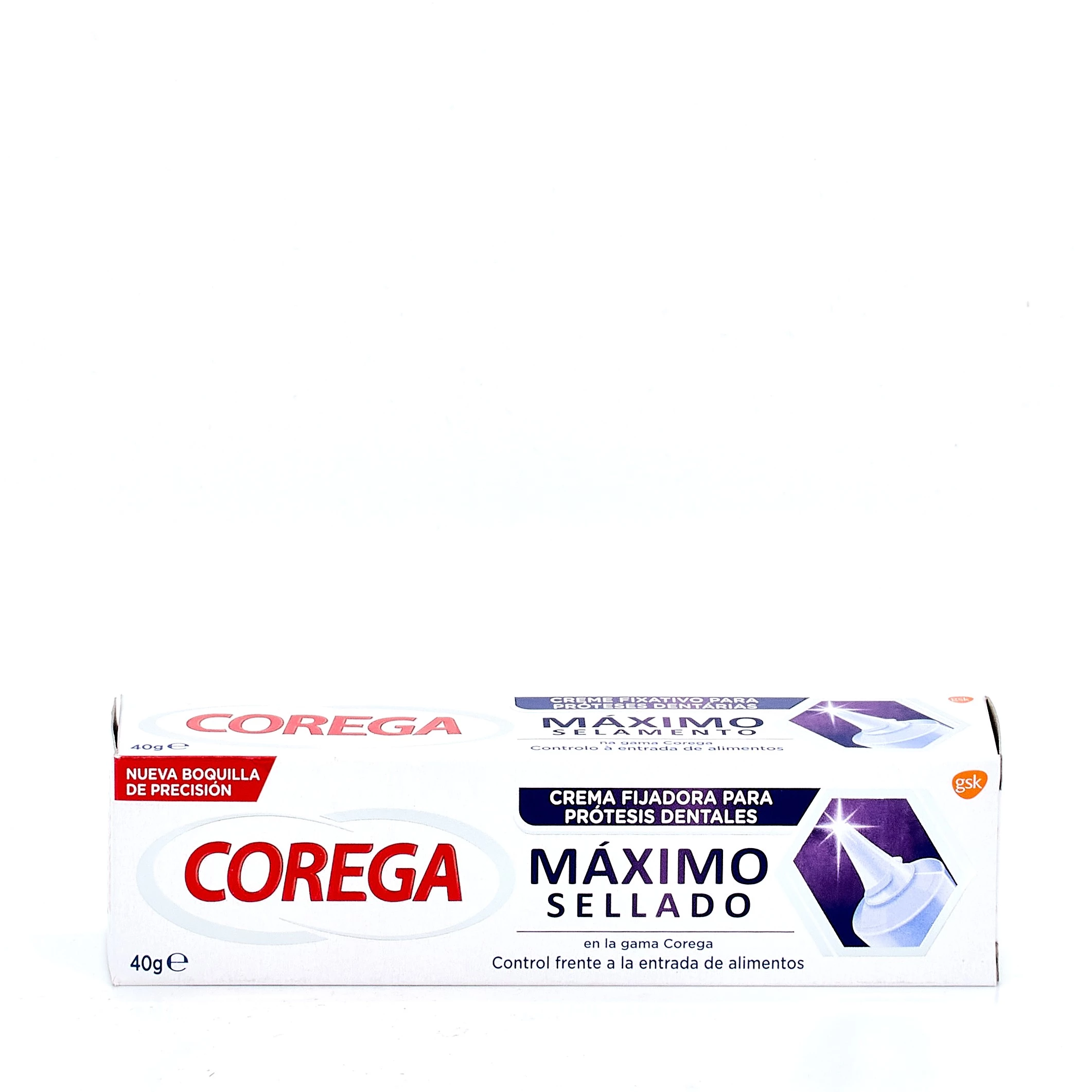 Corega Máximo Sellado Adhesivo Prótesis, 40g.