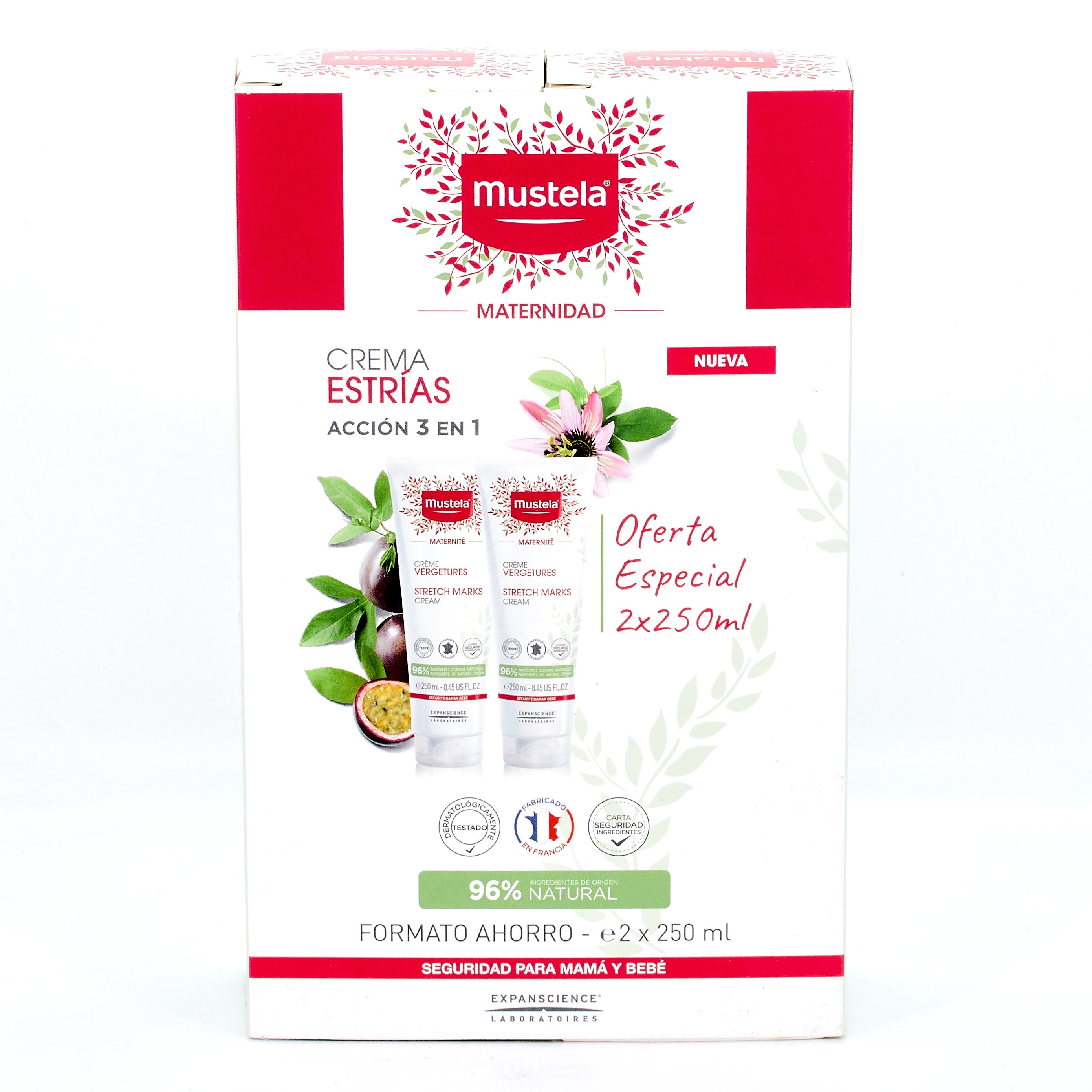 Mustela Crema Prevención Estrías, 250 ml.