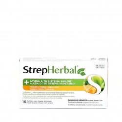 STREPHERBAL 16 PASTILLAS PARA CHUPAR SABOR PROPOLIS MELISA MIEL