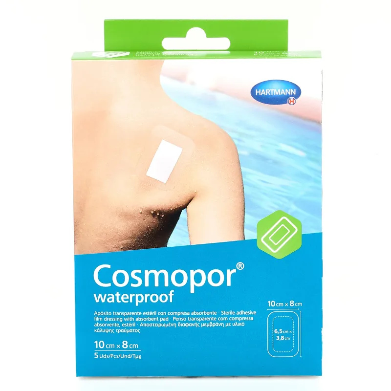 Cosmopor Waterproof, 10cm x 8cm 5 apósitos adhesivos Cosmopor Waterproof, 10cm x 8cm 5 apósitos adhesivos