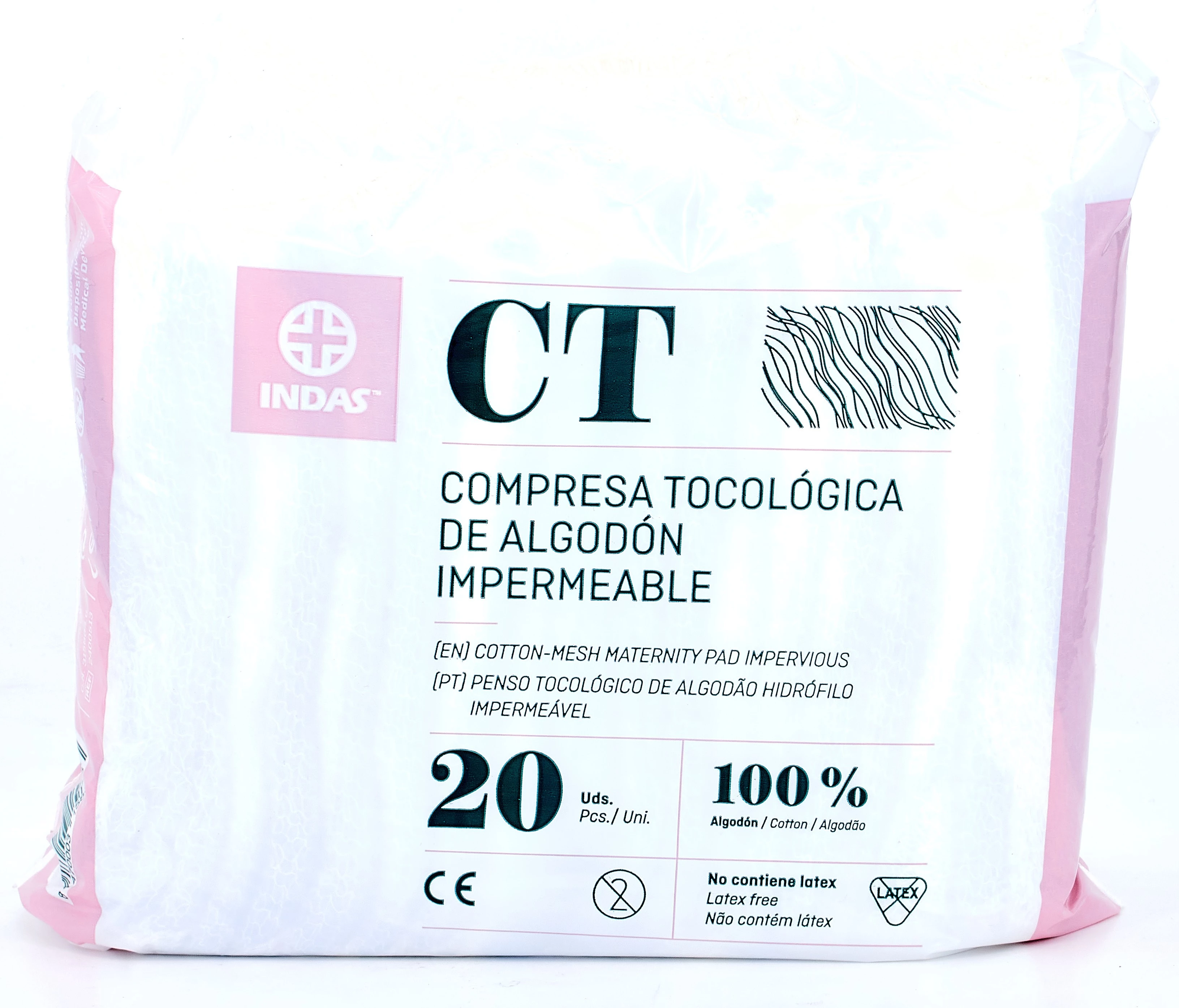 COMPRESA INDAS TOCOLOGICAS POST PARTO CELULOSA 25U - Mister Farma