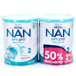 Nestle NAN Optipro 2 leche continuación pack duplo, 2x800gr