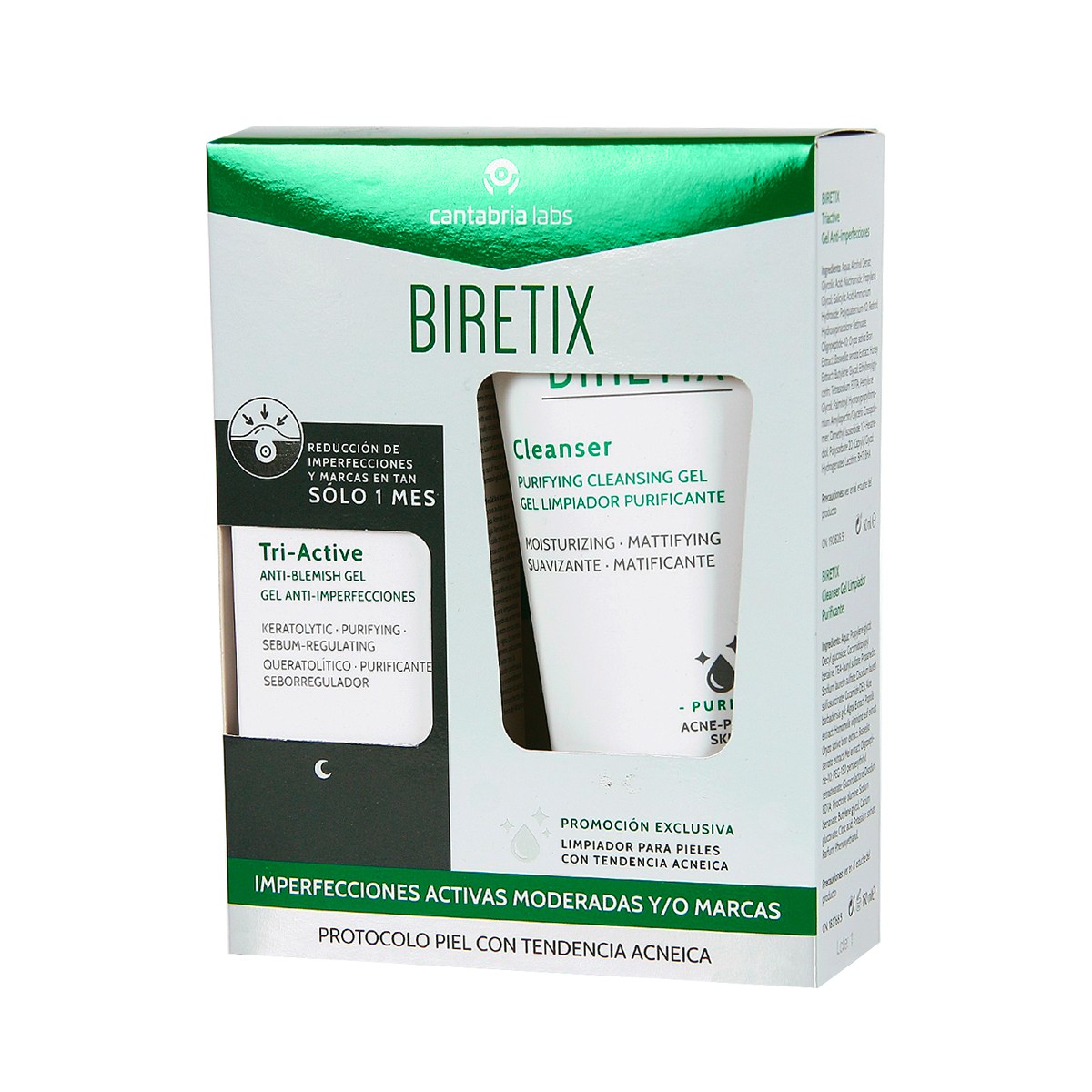 Biretix Pack Imperfecciones Tri-Active + Cleanser