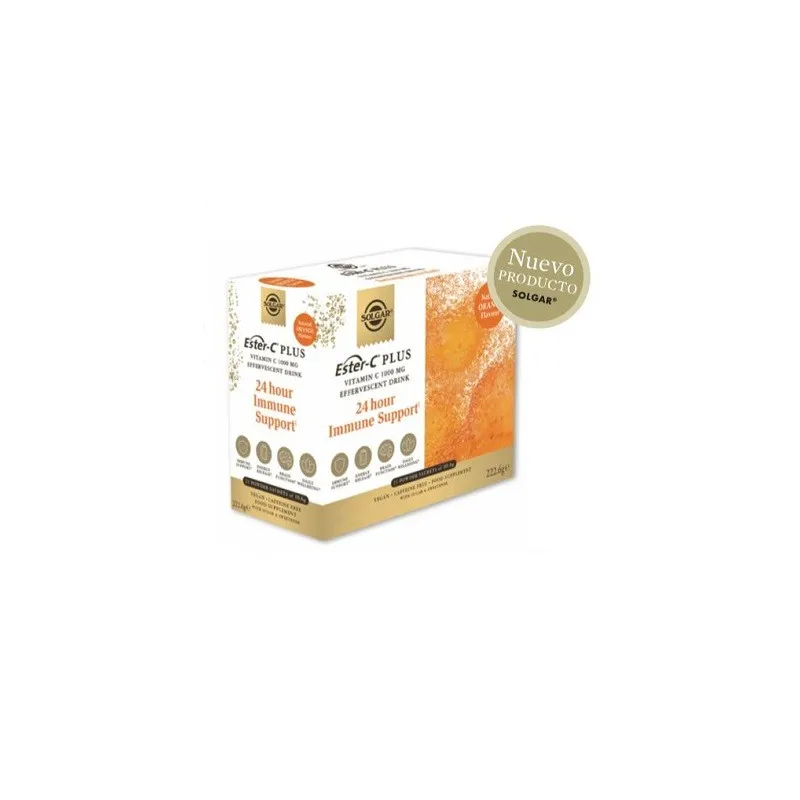 Solgar Ester-C Plus vitamina C 1000 mg efervescente bebible, 7 sobres