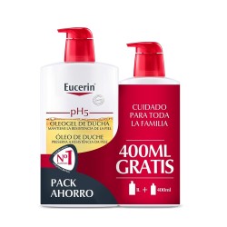 Eucerin Pack Ahorro OleoGel, 1000+400ml.