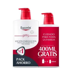 0-NO Eucerin pack ahorro loción enriquecida, 1000+400 ml