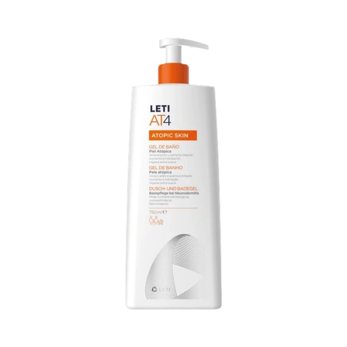 Leti AT4 Gel de baño, 750ml