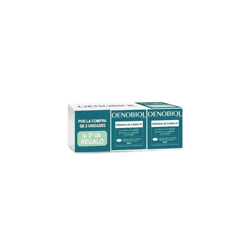 Oenobio pérdida de cabellos, 3 x 60 cápsulas