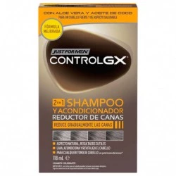 Just For Men ControlGX 2en1 Champú y Acondicionador Reductor de Canas, 147 ml