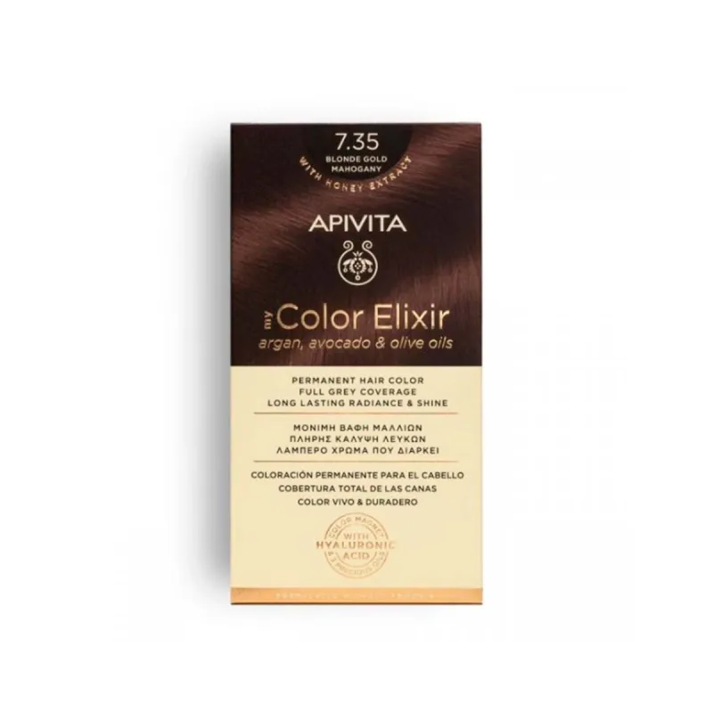 Apivita Tinte my Color Elixir 7.35, Rubio dorado caoba Apivita Tinte my Color Elixir 7.35, Rubio dorado caoba