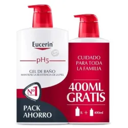 0-NO Eucerin pH5 gel de baño ecopack, 1 litro +400ml