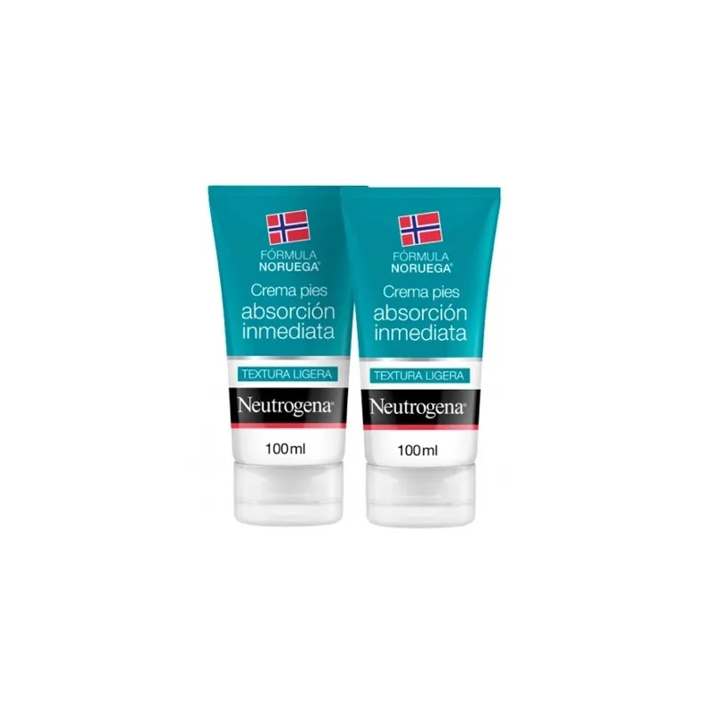 Neutrogena Crema pies absorción inmediata duplo, 2x100 ml Neutrogena Crema pies absorción inmediata duplo, 2x100 ml