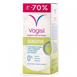 Vagisil gel higiene íntima diaria sensitive duplo, 2x250 ml