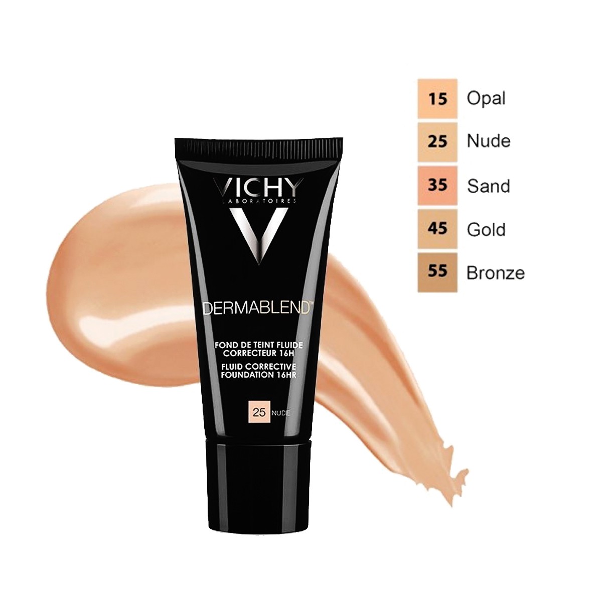 Vichy Dermablend Fondo Maquillaje Corrector 16h, 30ml.