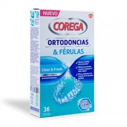 Corega ortodoncias & férulas, 36 tabletas limpiadoras