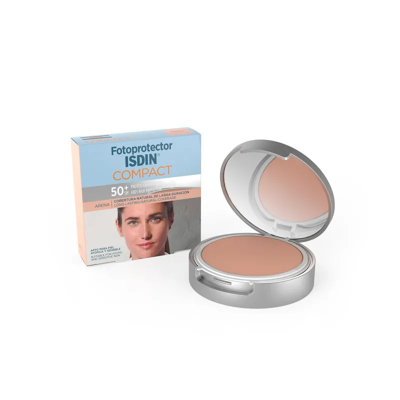 Fotoprotector Isdin Compact SPF50+ Maquillaje arena Fotoprotector Isdin Compact SPF50+ Maquillaje arena