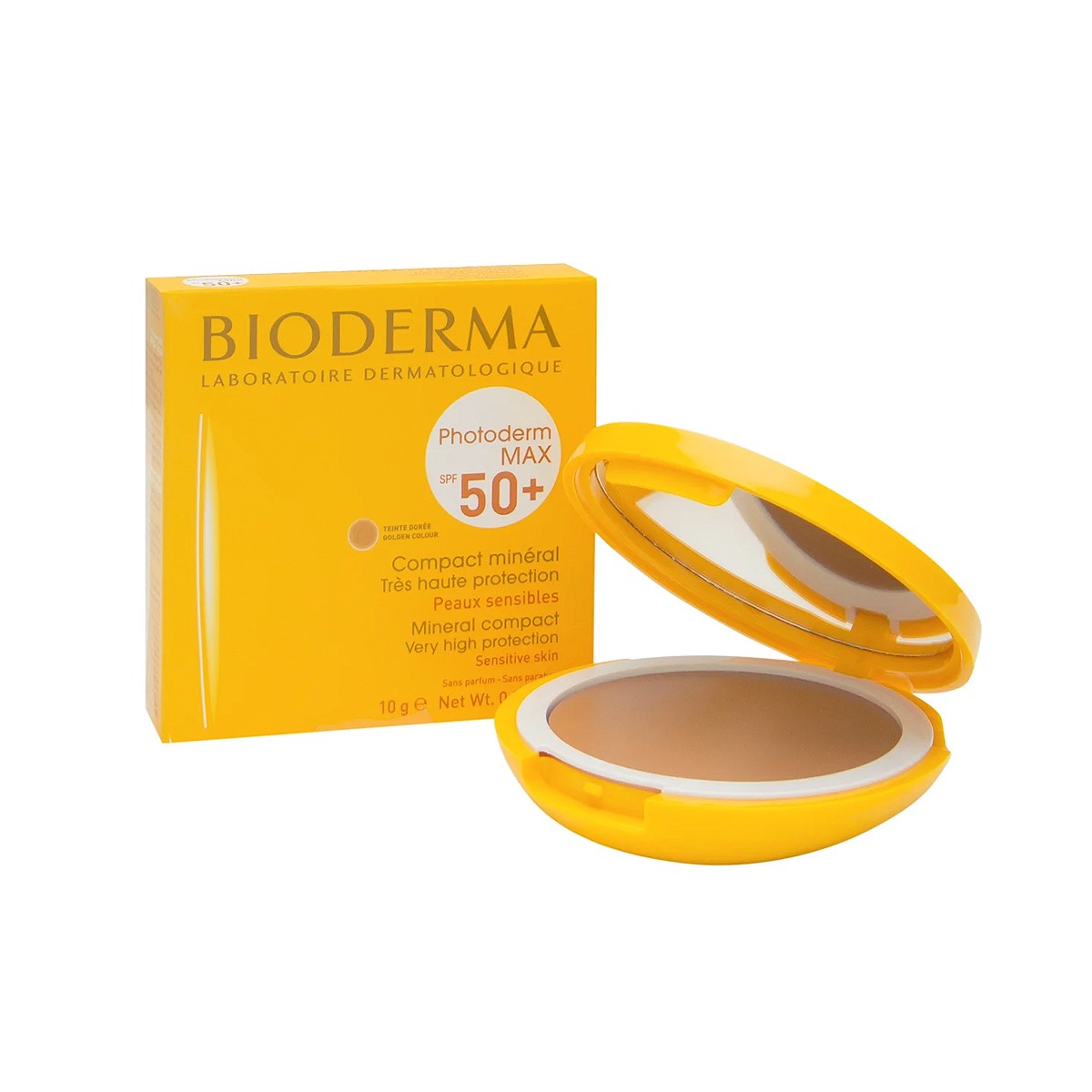 Bioderma Photoderm MAX SPF50+ Compacto Mineral Dorado, 10g.