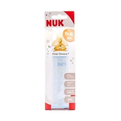 NUK Biberón First Choice Látex 0-6 m, 300 ml.