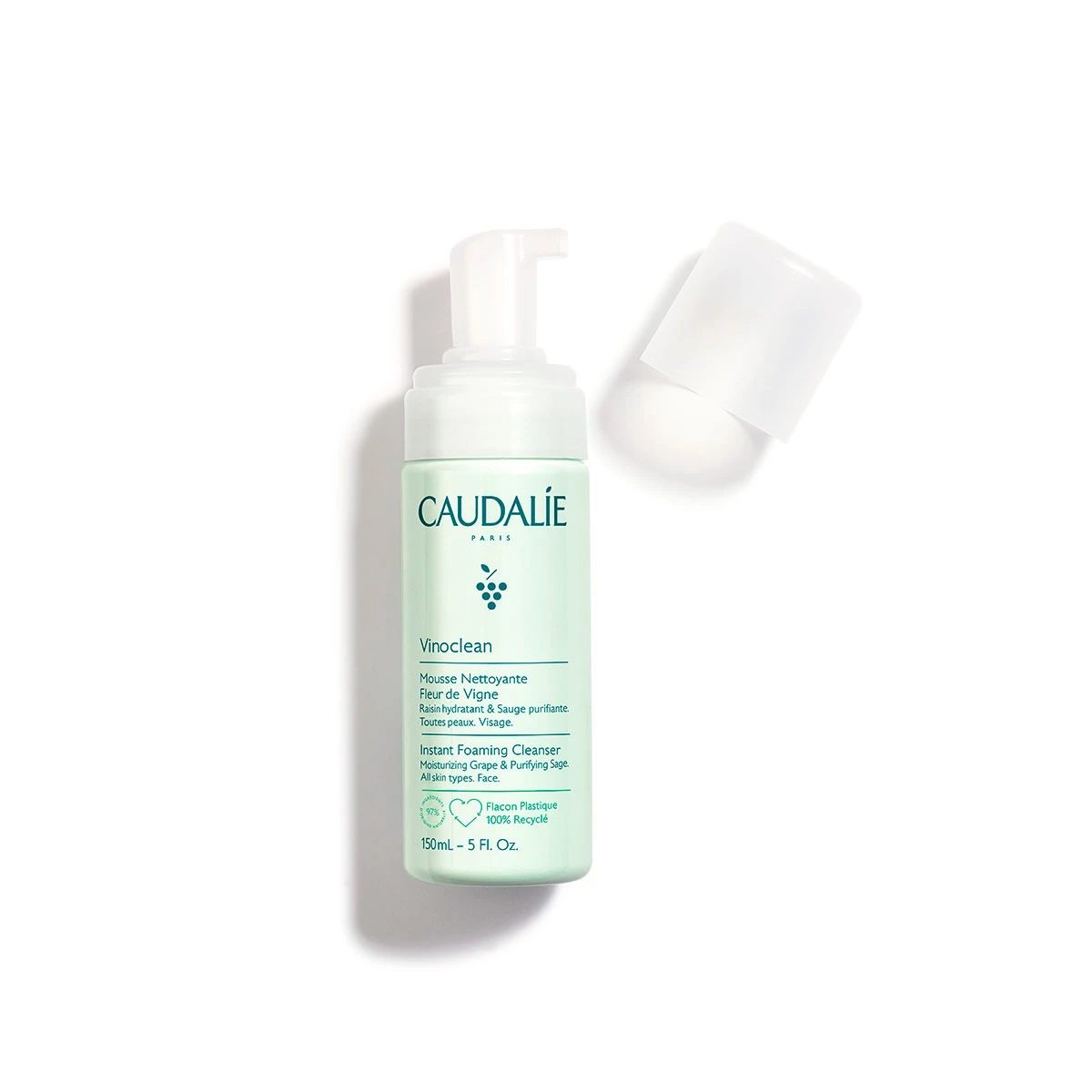 Caudalie Vinoclean Espuma Limpiadora, 150ml.