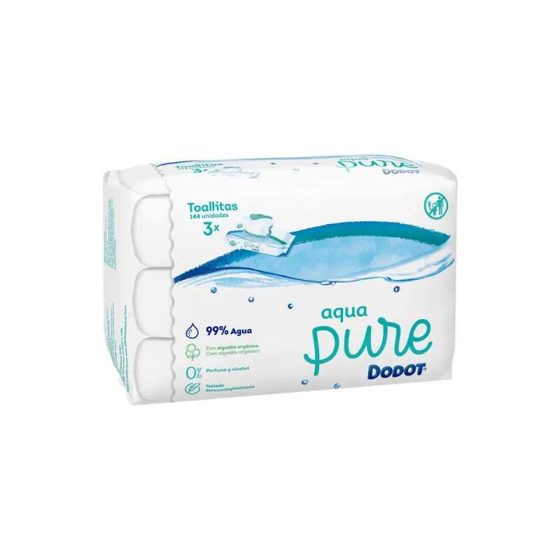 DODOT AQUA PURE TOALLITAS HUMEDAS PARA BEBES 144 UNIDADES DODOT AQUA PURE TOALLITAS HUMEDAS PARA BEBES 144 UNIDADES