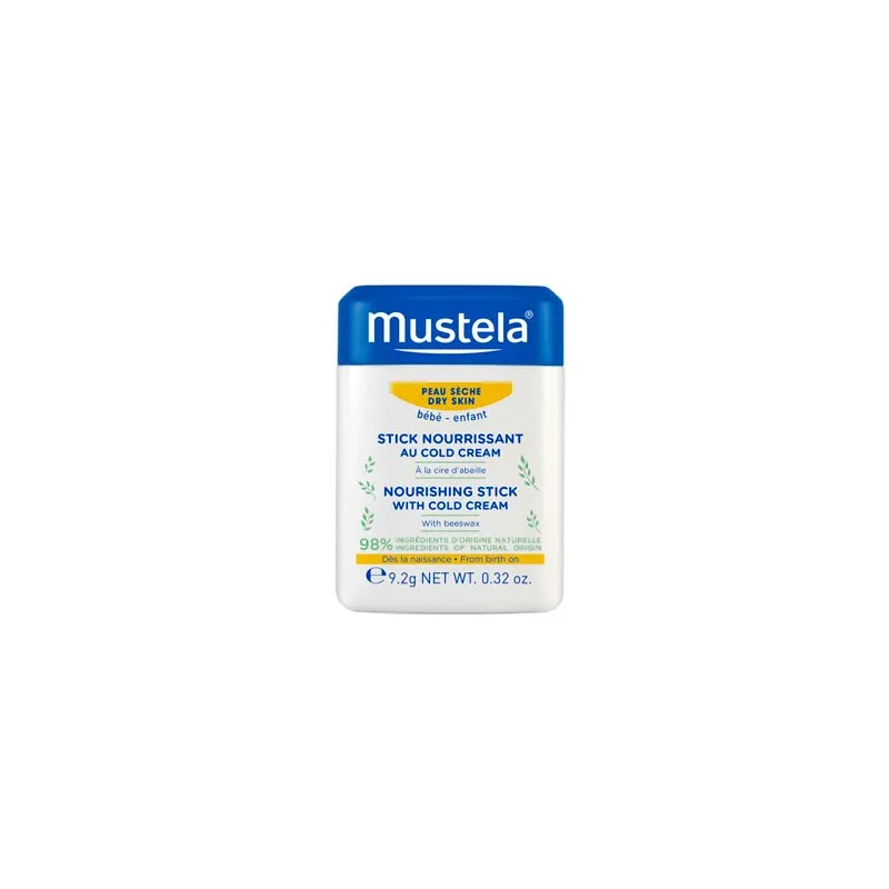 MUSTELA STICK NUTRITIVO CON COLD CREAM Y CERA DE ABEJA, 10 ML