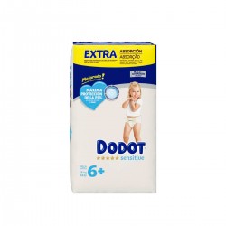 DODOT SENSITIVE EXTRA JUMBO PACK TALLA 6+ 44 UDS.