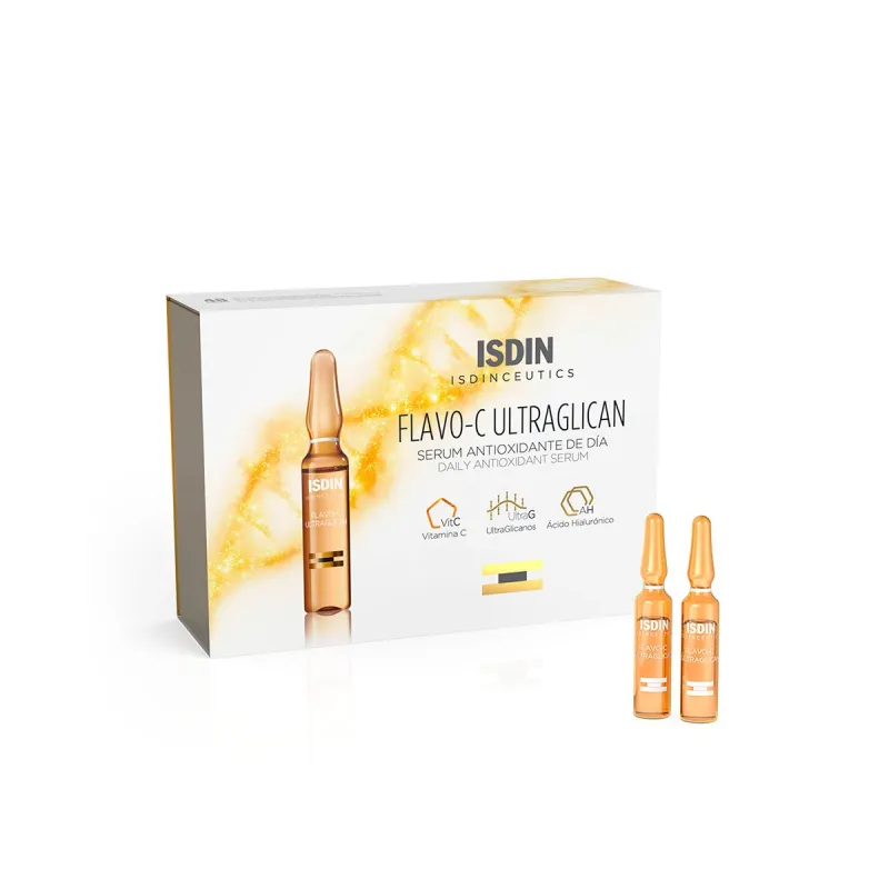 Isdinceutics Flavo-C Ultraglican, 30 ampollas.