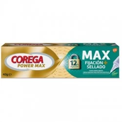 Corega power MAX fijación + sellado sabor menta, 40 g