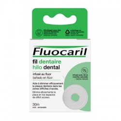 Fluocaril hilo dental bañado en fluor, 30 m