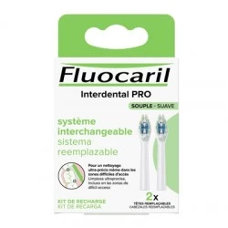 Fluocaril interdental pro suave, 2 cabezales reemplazables