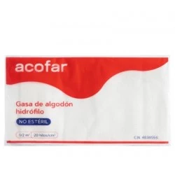 Acofar gasa de algodón hidrófilo no estéril 20 hilos, 0,5 m