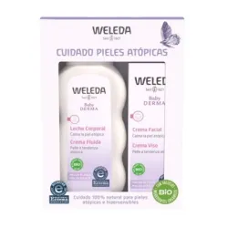 Weleda pack cuidado pieles atópicas Baby derma leche corporal + crema facial