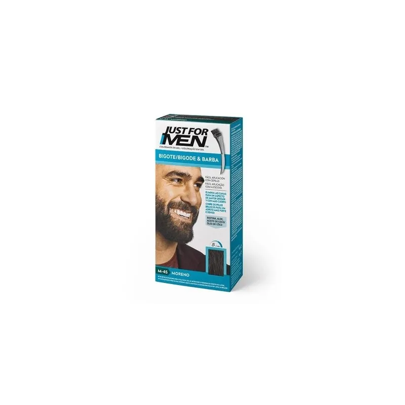 Just For Men gel colorante para bigote y barba moreno M-45