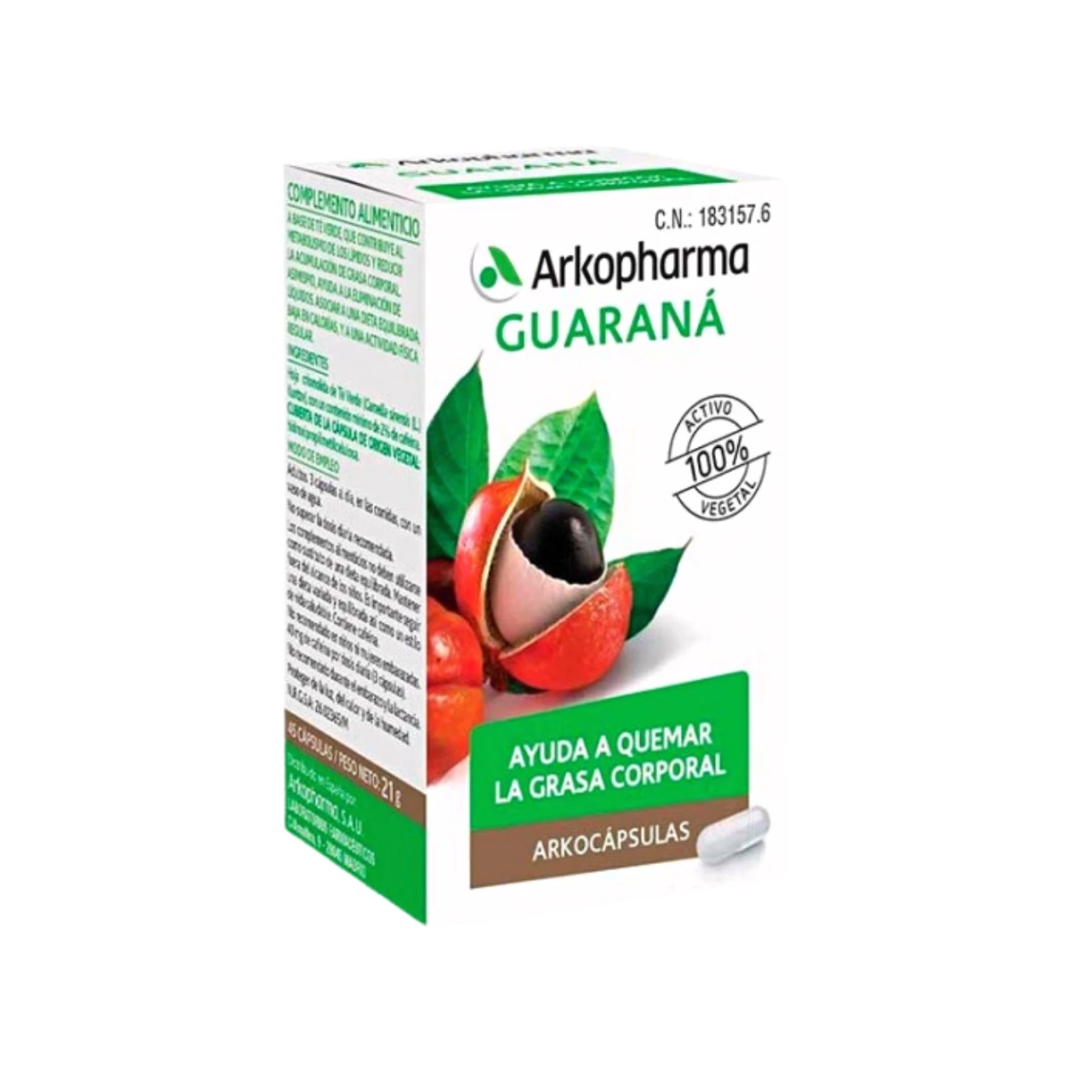 ARKOCAPSULAS GUARANA 45 CAPSULAS