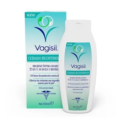 Vagisil cuidado incontienencia higiene íntima diaria 2 en 1, 250 ml