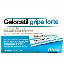 Gelocatil gripe forte con fenilefrina, 10 sobres