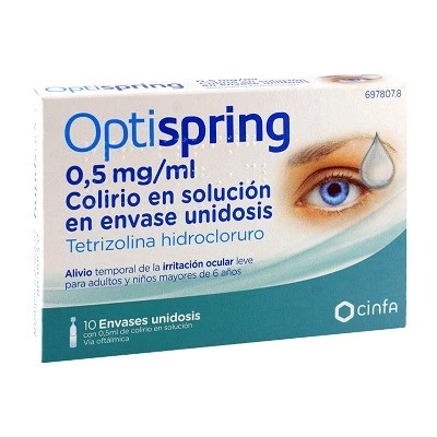 Optispring 0,5 mg/ml colirio en solución, 10 monodosis