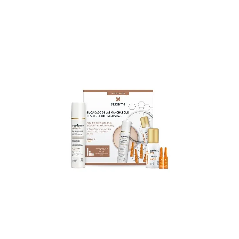 Sesderma pack despigmentante Azelac Ru serum + C-Vit mist + C-Vit ampollas