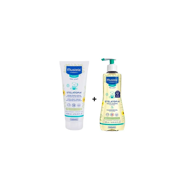 MUSTELA PACK EMOLIENTE ACEITE+CREMA 200