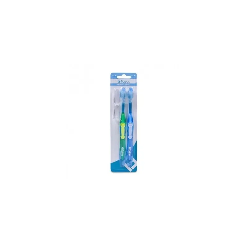 Farline cepillo dental medio, 2 unidades