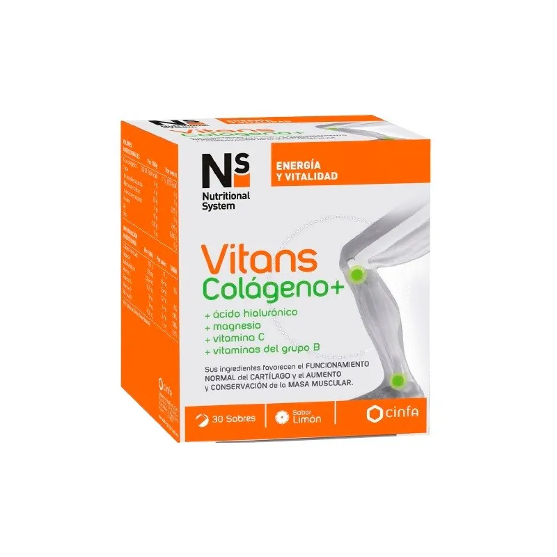 Ns vitans colágeno+, 30 sobres sabor limón Ns vitans colágeno+, 30 sobres sabor limón