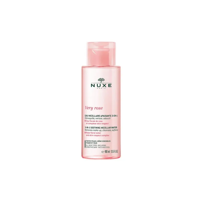 Nuxe Very Rose Agua Micelar Calmante Todas las Pieles Maxi Formato, 400ml.