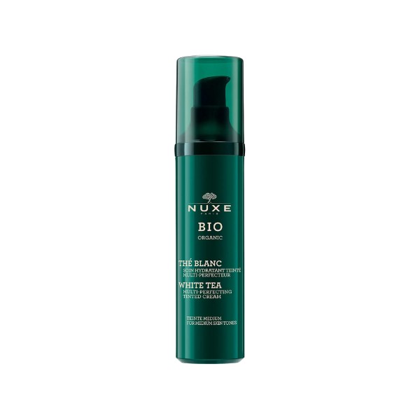 Nuxe BIO tratamiento hidratante con color tono medio té blanco, 50 ml