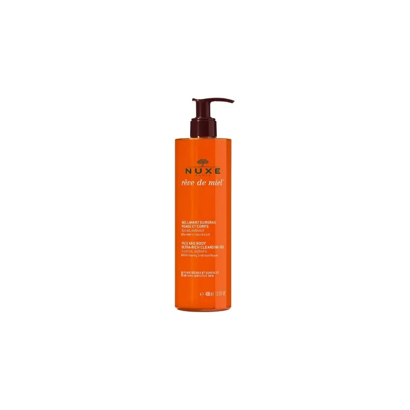 NUXE Rêve de Miel Gel Limpiador Dermatológico Rostro Y Cuerpo, 400ml.