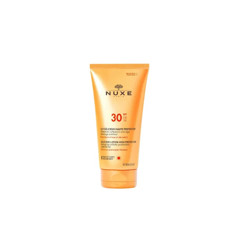 NUXE Sun Loción deliciosa rostro y cuerpo SPF30, 150ml.       