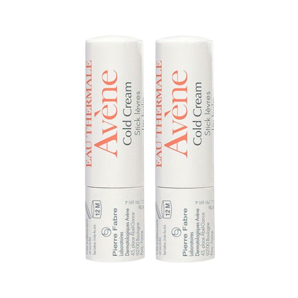 Avene Cold Cream stick de labios nutritivo, 2 unidades 4 g