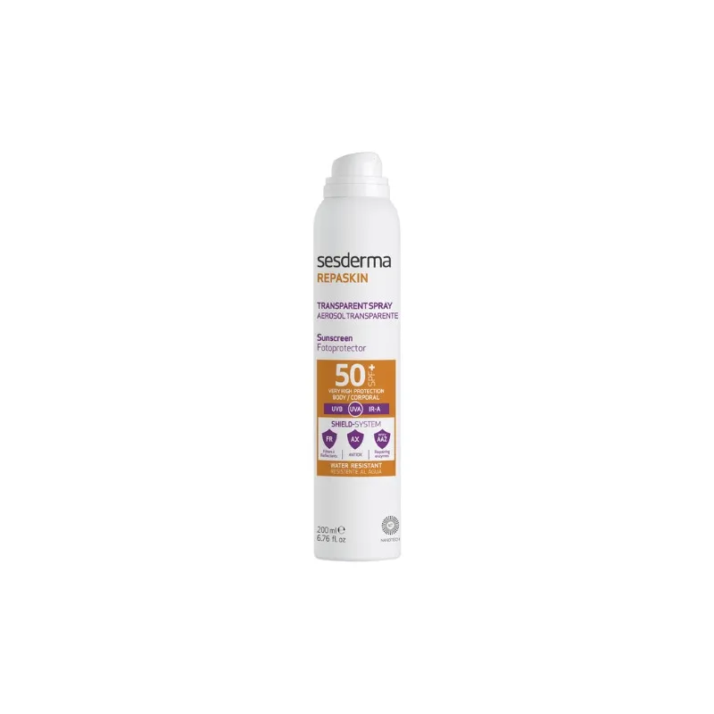 Sesderma Repaskin Spray Transparente SPF50, 200ml.
