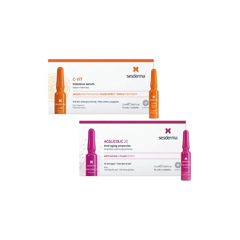 Sesderma AcGlicolic + C-Vit, 2 Ampollas.