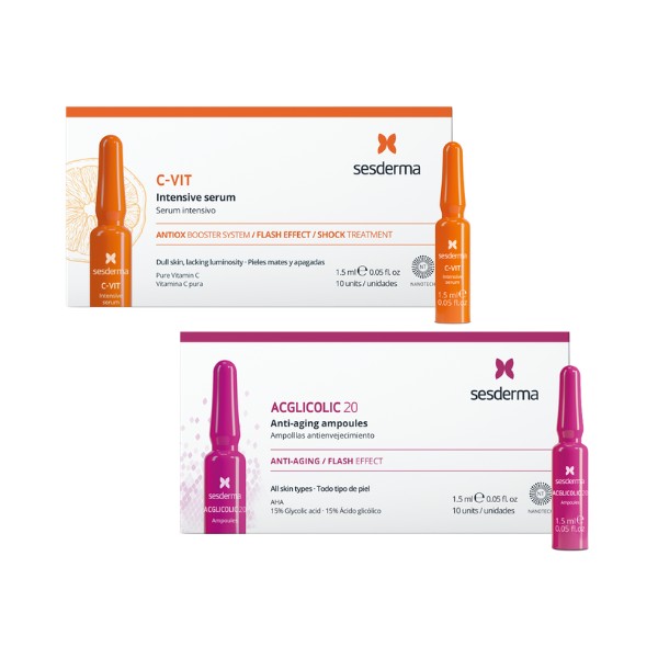 Sesderma AcGlicolic + C-Vit, 2 Ampollas.