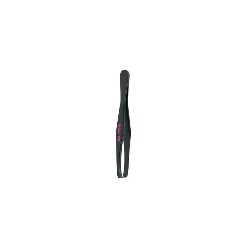 Beter pinzas depilar punta recta empavonada 7.5 cm, 1 unidad